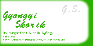 gyongyi skorik business card